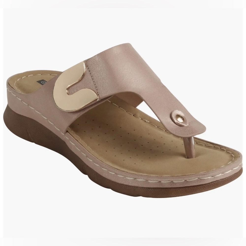 NEW GC Shoes Sam Hardware Comfort Slide Flat Sandals Blush Pink Size 8.5